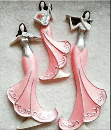 Müzisyen kızlar üçlü kalıp