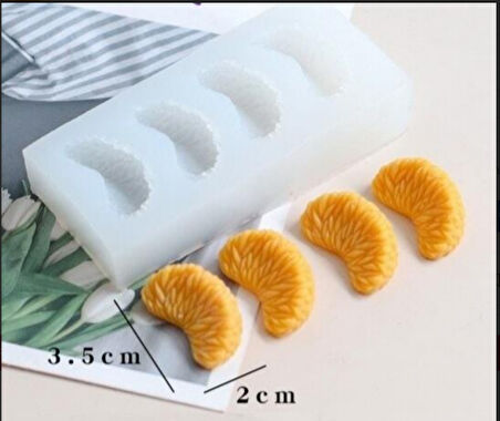 Mandalina dilimi mum kalıbı