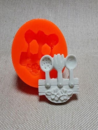 Kaşık Çatal Set Sabun Kalıbı ve Kokulu Taş Kalıbı