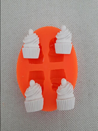 4'lü Cup Cake Sabun Kalıbı ve Kokulu Taş Kalıbı