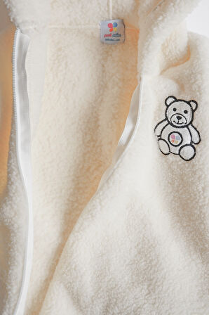 Kız Erkek Bebek Ve Çocuk Kapüşonlu Nakışlı Tulum