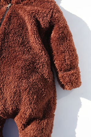 Kız Erkek Bebek Ve Çocuk Kapüşonlu Kışlık Tavşan Tulum