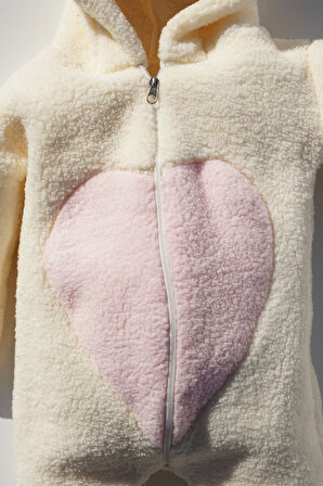 Kız Erkek Bebek Ve Çocuk Kapüşonlu Kışlık Tavşan Tulum