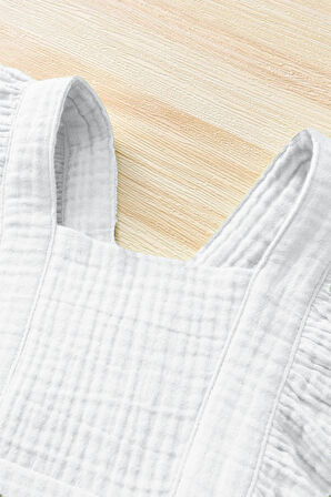 Kız Bebek Ve Çocuk Fırfırlı Müslin Elbise