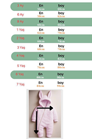 Kız Erkek Bebek Ve Çocuk Kapüşonlu Peluş Tavşan Tulum