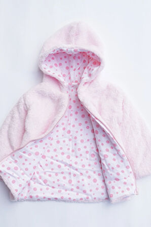 Kız Erkek Bebek Ve Çocuk Müslin Astarlı Fermuarlı Peluş Mont