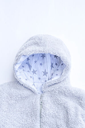 Kız Erkek Bebek Ve Çocuk Müslin Astarlı Fermuarlı Peluş Mont