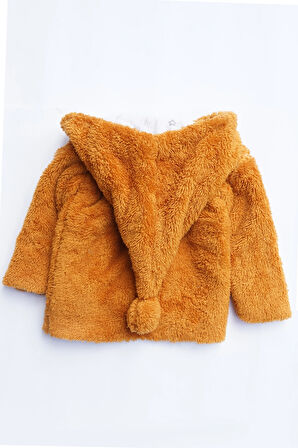 Kız Erkek Bebek Ve Çocuk Müslin Astarlı Ponponlu Kapüşonlu Mont