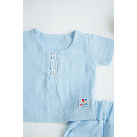 Kız Erkek Bebek Ve Çocuk Kısa Kollu Müslin İkili Takım