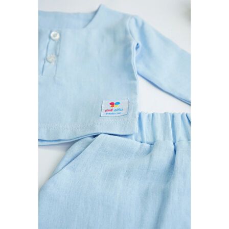 Kız Erkek Bebek Ve Çocuk Uzun Kollu Müslin Alt Üst İkili Takım