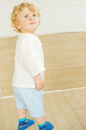 Erkek Bebek Ve Çocuk Müslin Oversize İkili Takım