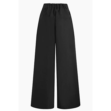 X Nurbeli Asimetrik Tasarımlı Düğme Kapamalı Palazzo Pantolon