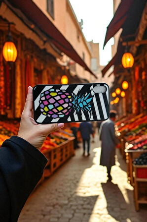 iPhone X / Xs Uyumlu Ananas Tasarım Süper Silikon Telefon Kılıfı