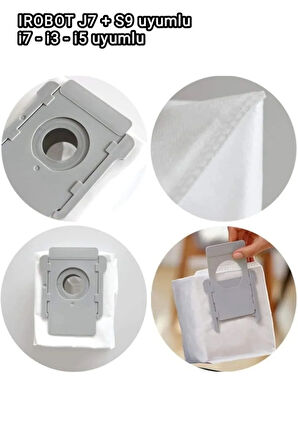 Irobot J7 (7550) - S9 - I7 Plus Uyumlu Toz Torbası 3 Adet