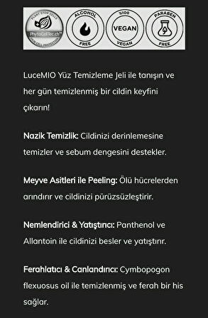 LuceMio Yüz Temizleme Jeli 200 Ml
