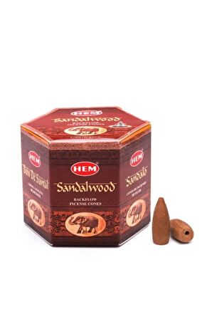 Hem Geri Akışlı Şelale Tütsü Konileri Sandalwood Aromalı Backflow