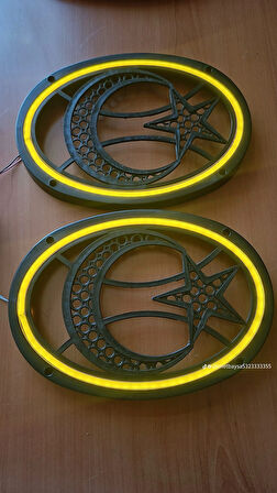 Led Işıklı Hoparlör Kapağı Seti 16 cm 4 adet