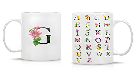 İsim Harf Kupa Kişiye Özel Baskılı Kupa Bardak