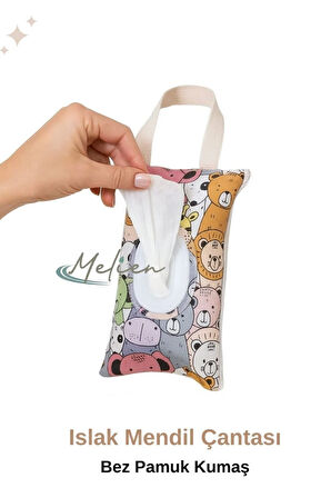 Islak Mendil Saklama Çantası Seyahatte Evde Arabada İşte ve Bebek Arabasında Islak Mendil Kutusu