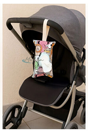 Islak Mendil Saklama Çantası Seyahatte Evde Arabada İşte ve Bebek Arabasında Islak Mendil Kutusu