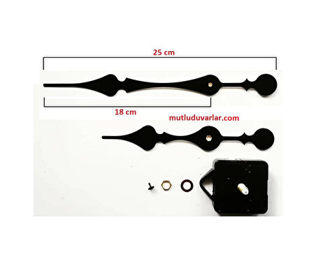 25 cm yelkovan 25 cm duvar saati motoru