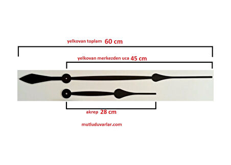 60 cm saat mekanizması 60 cm yelkovan
