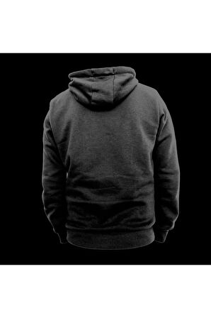 Money Money Money Baskılı Kapüşonlu Sweatshirt Hoodie Kalın Kumaş 3 İplik Şardonlu