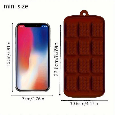 2 Adet Çikolata Kalıbı, 12 Boşluklu Silikon Kalıp, Isıya Dayanıklı Şeker Kalıbı, Pişirme Araçları