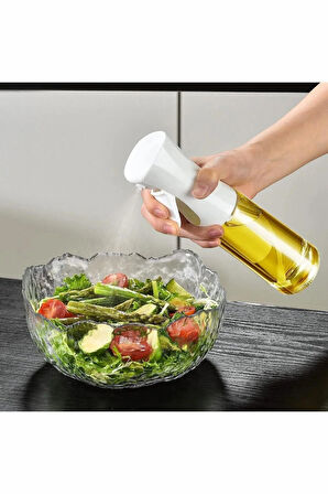1 Adet Sprey Cam Yağdanlık Şişesi Püskürtmeli Zeytinyağı, Sirke, Püskürtücü Renkli 220 ml