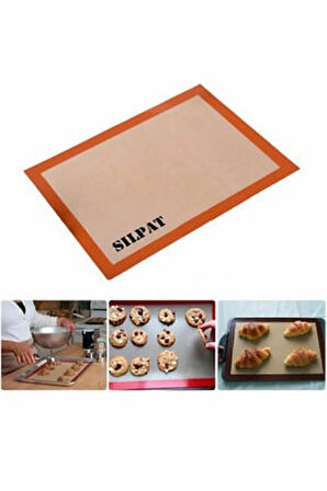 2 Adet Fırınlanabilir Kendinden Yağlı Silikon Pişirme Matı | Yıkanabilir Fırın Matı 30 x 40 cm