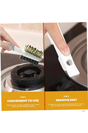 2 Adet Çift Taraflı Tel Başlı Tel Fırça Sert - Daha Sert Tel Çıkarılabilir Saplı