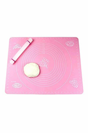 Büyük Boy Silikon Hamur Açma Matı Karışık Renk 65x45 Cm