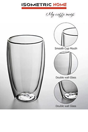 Roma Çift Camlı Çift Cidarlı Bardak 500 ml