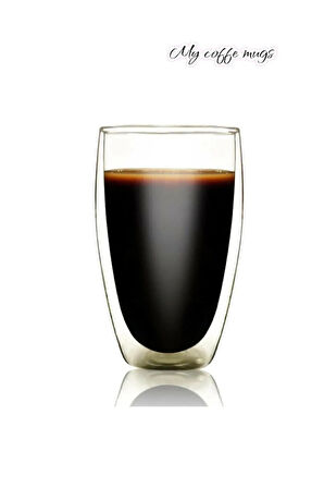 Roma 2 Adet Çift Camlı Çift Cidarlı Bardak 500 ml | 2 Adet