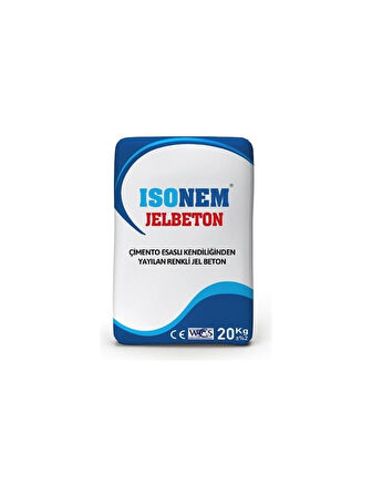 İsonem Jel Beton Çimento Esaslı Kendiliğinden Yayılan Renkli Jelbeton 20 KG