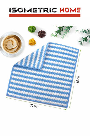 3 Adet Mikrofiber Bez 28x30, Süper Emici Mercan Polar Kumaş, Koku Yapmaz, Nem ve Bakteri Önler Çeyiz