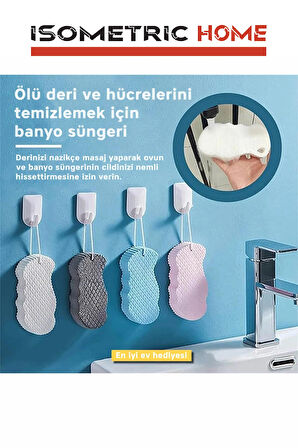 Ölü Deri Temizleyici Sihirli Banyo Lifi Peeling Bez Vucüt Duş Süngeri Masaj