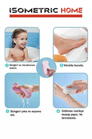 Ölü Deri Temizleyici Sihirli Banyo Lifi Peeling Bez Vucüt Duş Süngeri Masaj