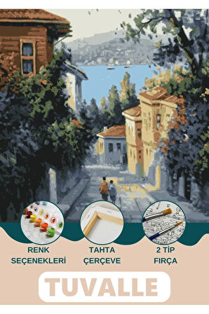 İstanbul Fatih Sayılarla Boyama Seti, Hobi Seti, 40X50 Tablo, Fırça Boya Asma Aparatı Dahil, Kültür