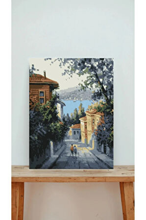İstanbul Fatih Sayılarla Boyama Seti, Hobi Seti, 40X50 Tablo, Fırça Boya Asma Aparatı Dahil, Kültür