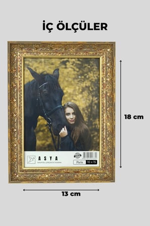 Dekoratif Lüks Antik 13x18 Gold Ayaklı Plastik Fotoğraf Çerçevesi