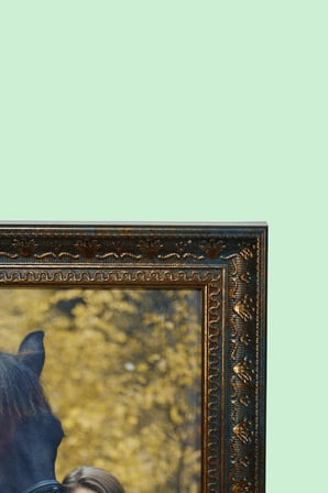 Dekoratif Lüks Antik 13x18 Gold Lacivert Plastik Fotoğraf Çerçevesi