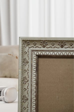 Dekoratif Lüks Antik Kare 15X15 Camlı Plastik Fotoğraf Çerçevesi
