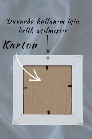 Dekoratif Lüks Antik Kare 15X15 Camlı Plastik Fotoğraf Çerçevesi