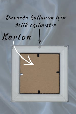 Dekoratif Lüks Antik Kare 15X15 Camlı Plastik Fotoğraf Çerçevesi
