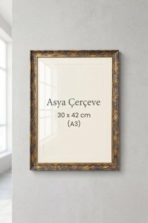30 x 42 cm (A3 ebat) İstanbul Serisi İşlemeli Camlı Oda Mutfak Salon Koridor Poster ve Resim Çerçevesi