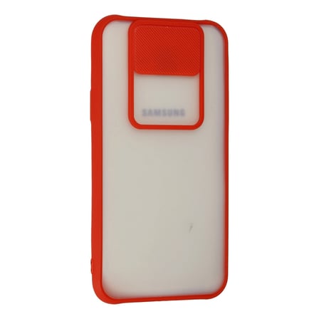 Samsung Uyumlu Galaxy J Kılıf Palm Buzlu Kamera Sürgülü Silikon - Kırmızı