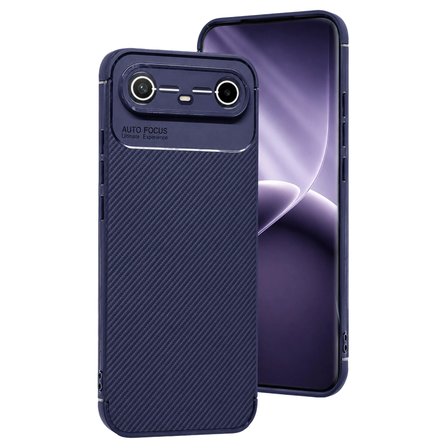 Tecno Spark Slim 5g Auto Focus Karbon Kapak - Lacivert