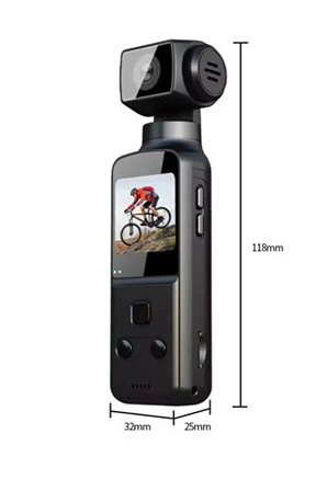 4k Ultra Hd 270° Döndürülebilir Su Geçirmez Wifi Vlog Spor Ve Aksiyon Kamerası