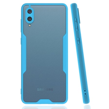 Samsung Uyumlu Galaxy A Kılıf Platin Silikon - Mavi